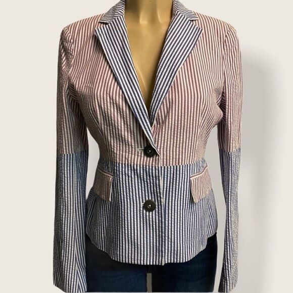 Brooks Bros striped seersucker blazer C25 - Picture 3 of 10